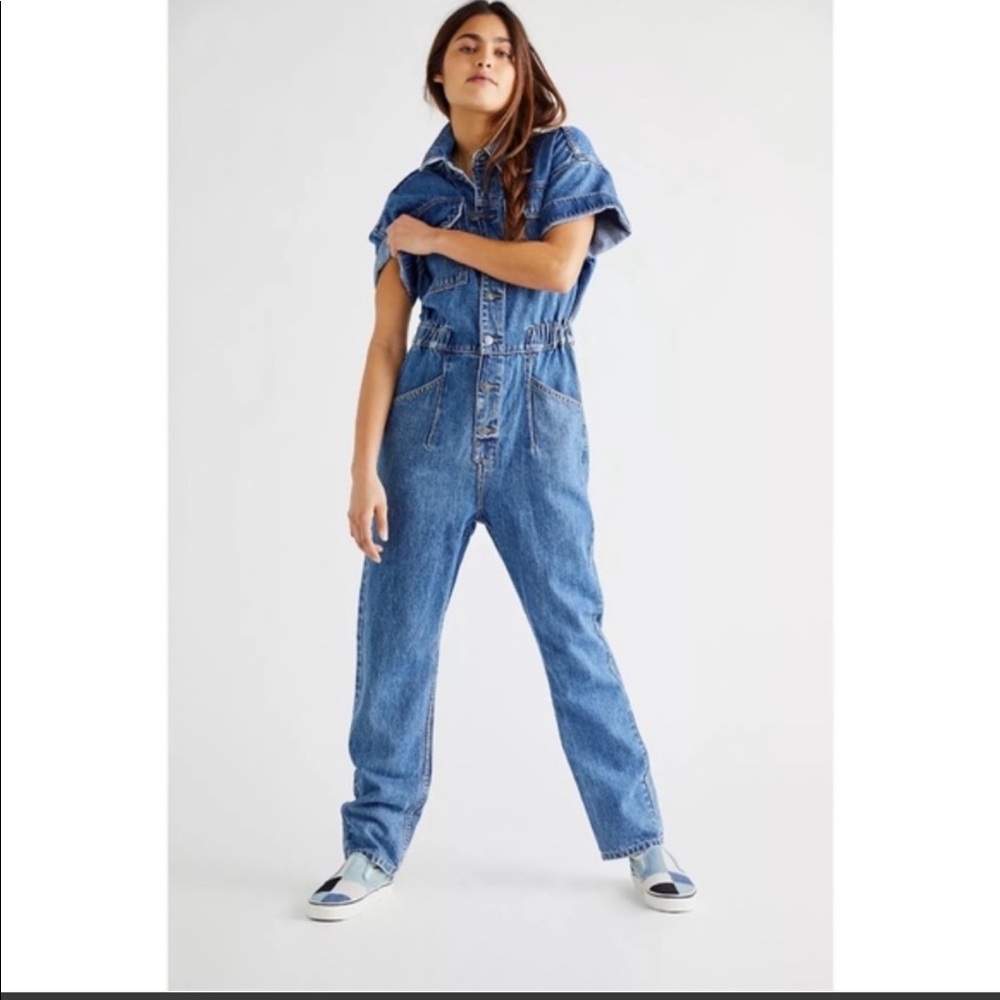 Free People No Bad Days Marci Embroidered Coveralls - Picture 15 of 15